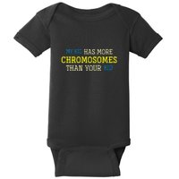 Trisomy 21 Parents Down Syndrome Awareness Gift Baby Bodysuit