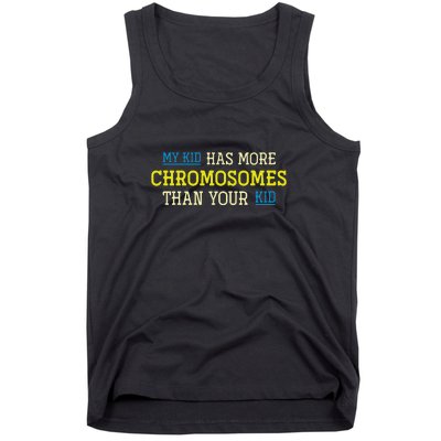 Trisomy 21 Parents Down Syndrome Awareness Gift Tank Top