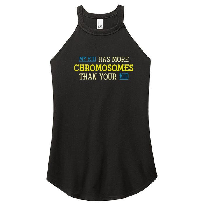 Trisomy 21 Parents Down Syndrome Awareness Gift Women’s Perfect Tri Rocker Tank