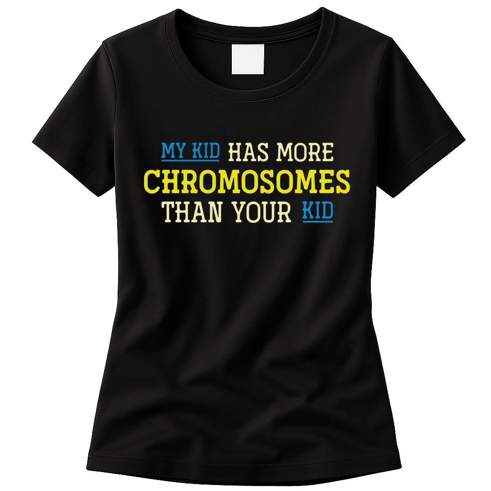 Trisomy 21 Parents Down Syndrome Awareness Gift Womens T-Shirt