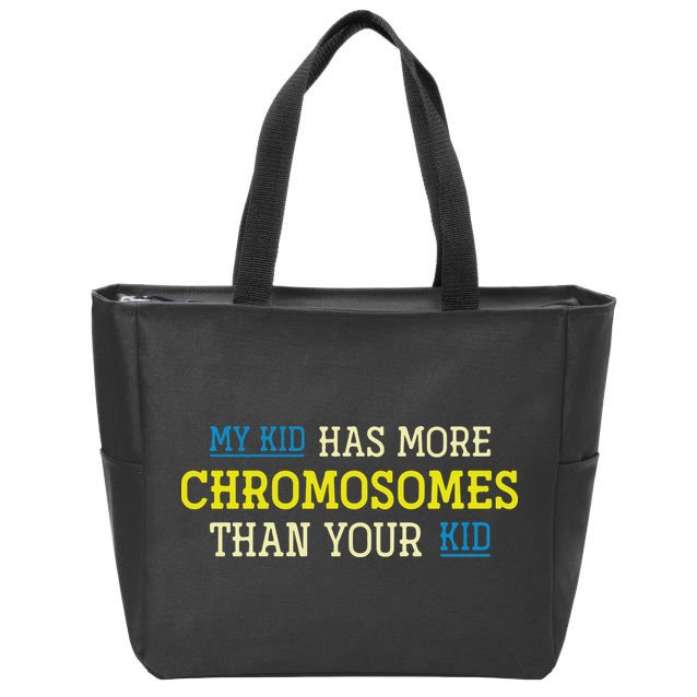 Trisomy 21 Parents Down Syndrome Awareness Gift Zip Tote Bag