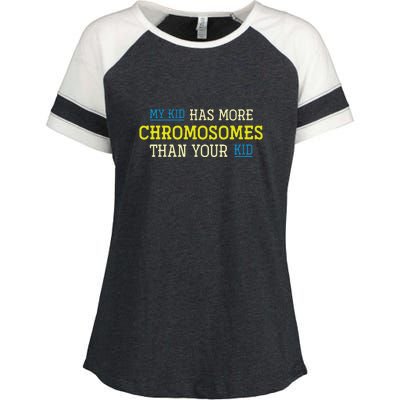 Trisomy 21 Parents Down Syndrome Awareness Gift Enza Ladies Jersey Colorblock Tee