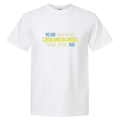 Trisomy 21 Parents Down Syndrome Awareness Gift Garment-Dyed Heavyweight T-Shirt