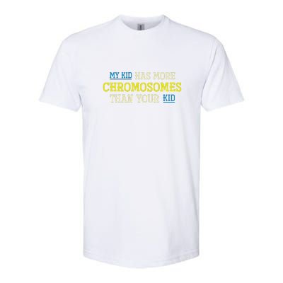 Trisomy 21 Parents Down Syndrome Awareness Gift Softstyle CVC T-Shirt