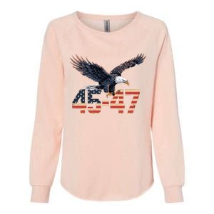 Trump 2024 President 45 And 47 American Flag Trump 2024 Womens California Wash Sweatshirt