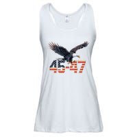 Trump 2024 President 45 And 47 American Flag Trump 2024 Ladies Essential Flowy Tank