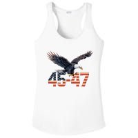 Trump 2024 President 45 And 47 American Flag Trump 2024 Ladies PosiCharge Competitor Racerback Tank