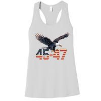 Trump 2024 President 45 And 47 American Flag Trump 2024 Women's Racerback Tank