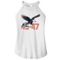 Trump 2024 President 45 And 47 American Flag Trump 2024 Women's Perfect Tri Rocker Tank