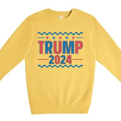 Trump 2024 Political Campaign Theme Premium Crewneck Sweatshirt