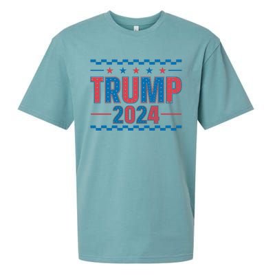 Trump 2024 Political Campaign Theme Sueded Cloud Jersey T-Shirt