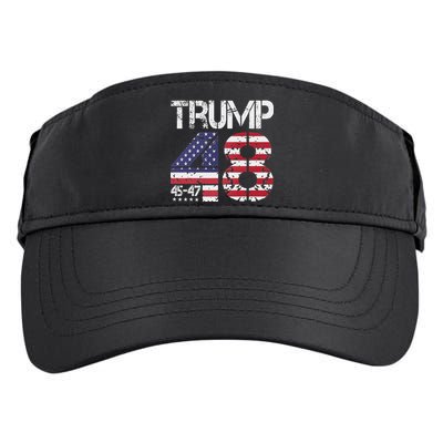 Trump 2028 President 45 47 48 American Flag Trump 2028 Adult Drive Performance Visor