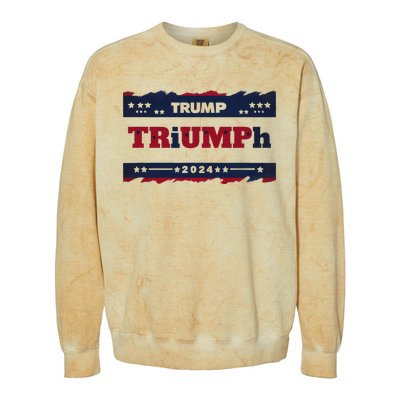 Triumph 2024 Patriotic Trump Colorblast Crewneck Sweatshirt