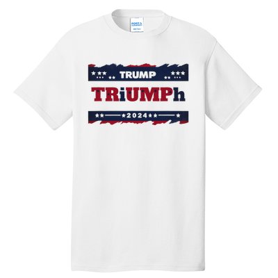 Triumph 2024 Patriotic Trump Tall T-Shirt