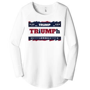 Triumph 2024 Patriotic Trump Women's Perfect Tri Tunic Long Sleeve Shirt