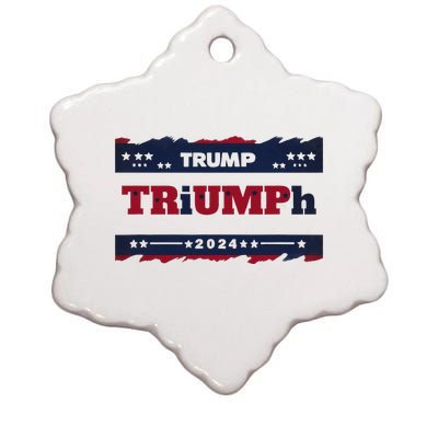 Triumph 2024 Patriotic Trump Ceramic Star Ornament