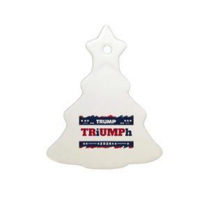 Triumph 2024 Patriotic Trump Ceramic Tree Ornament