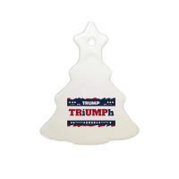 Triumph 2024 Patriotic Trump Ceramic Tree Ornament