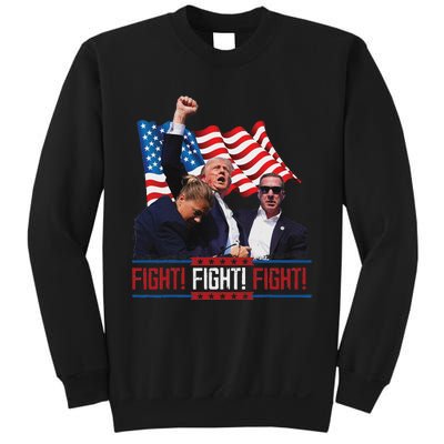 Trump 2024 President Fight Bloodied Fist Pumping Of Legend Sweatshirt