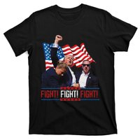 Trump 2024 President Fight Bloodied Fist Pumping Of Legend T-Shirt