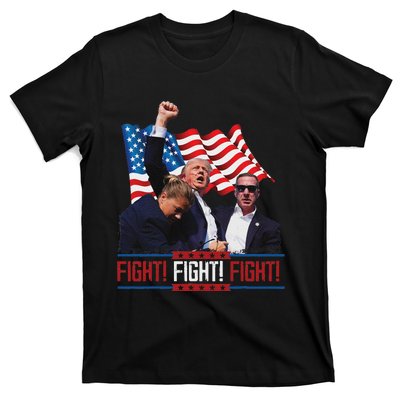 Trump 2024 President Fight Bloodied Fist Pumping Of Legend T-Shirt