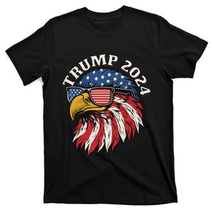 Trump 2024 Patriotic Eagle Sunglasses July 4th T-Shirt