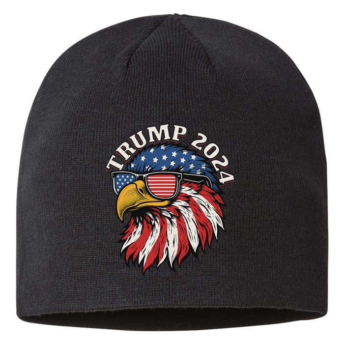 Trump 2024 Patriotic Eagle Sunglasses July 4th Sustainable Beanie