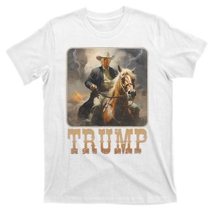 Trump 2024 President Cowboy Riding Horse Western Usa Maga T-Shirt