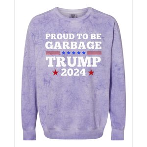 Trump 2024 Proud To Be Garbage Presidential Election Colorblast Crewneck Sweatshirt