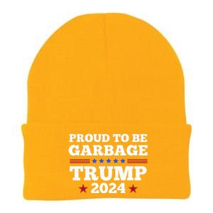 Trump 2024 Proud To Be Garbage Presidential Election Knit Cap Winter Beanie