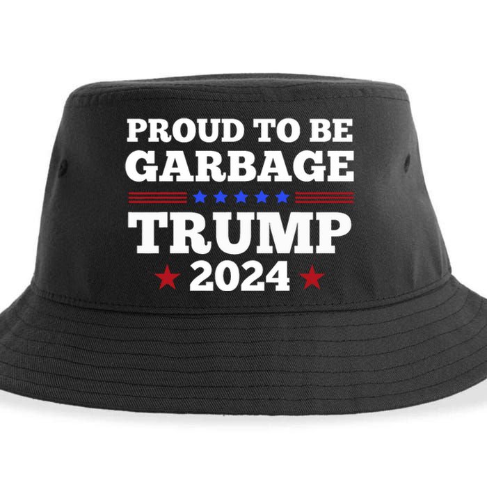 Trump 2024 Proud To Be Garbage Presidential Election Sustainable Bucket Hat