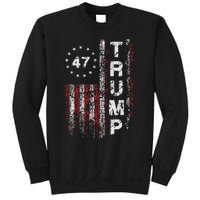 Trump 2024 Pro 47th President Us Flag Sweatshirt