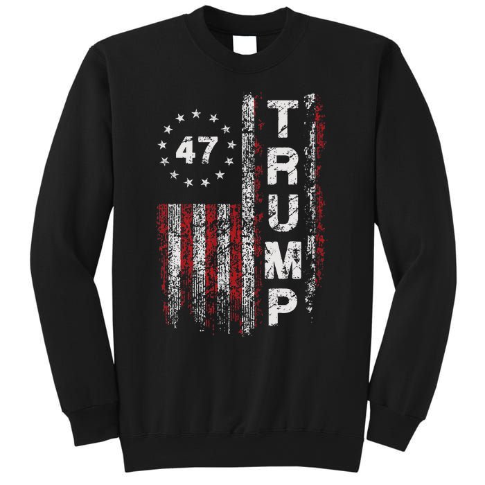 Trump 2024 Pro 47th President Us Flag Sweatshirt