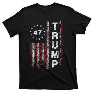 Trump 2024 Pro 47th President Us Flag T-Shirt