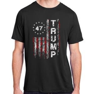 Trump 2024 Pro 47th President Us Flag Adult ChromaSoft Performance T-Shirt