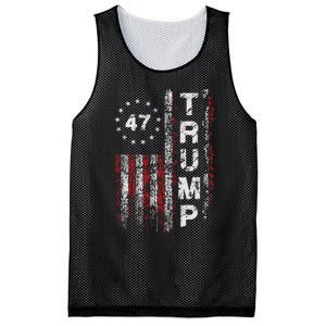 Trump 2024 Pro 47th President Us Flag Mesh Reversible Basketball Jersey Tank