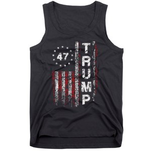 Trump 2024 Pro 47th President Us Flag Tank Top