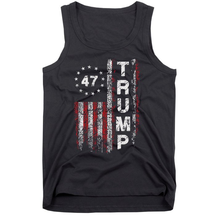 Trump 2024 Pro 47th President Us Flag Tank Top