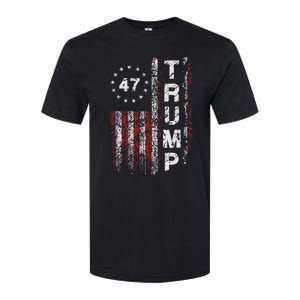 Trump 2024 Pro 47th President Us Flag Softstyle CVC T-Shirt