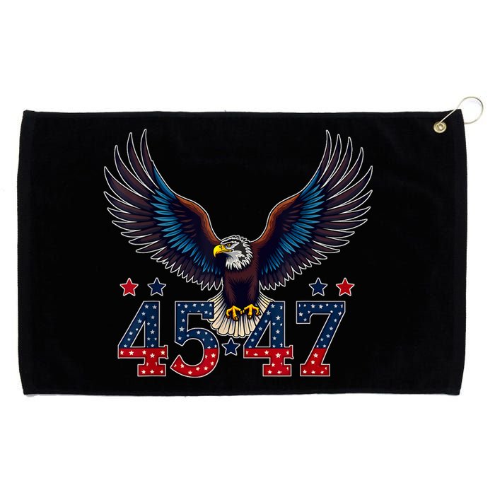 Trump 2024 President 45 And 47 American Flag Trump 2024 Grommeted Golf Towel