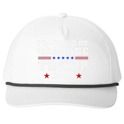 Trump 2024 Proud To Be Garbage Presidential Election Gift Snapback Five-Panel Rope Hat