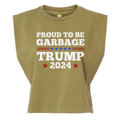 Trump 2024 Proud To Be Garbage Presidential Election Gift Garment-Dyed Women's Muscle Tee