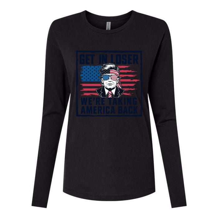 Trump 2024 Presidential Campaign Emblem Womens Cotton Relaxed Long Sleeve T-Shirt