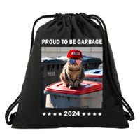 Trump 2024 Proud To Be Garbage Crew Trump’S Supporters Funny Drawstring Bag