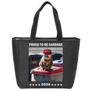 Trump 2024 Proud To Be Garbage Crew Trump’S Supporters Funny Zip Tote Bag