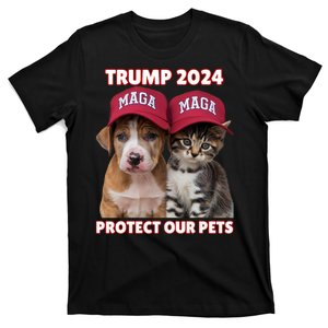 Trump 2024 Protect Our Pets Funny Eat Our Pets Cat Dog Maga T-Shirt