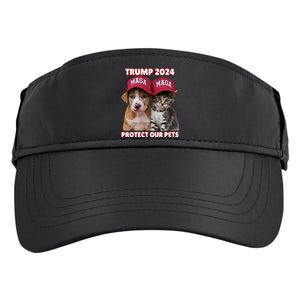 Trump 2024 Protect Our Pets Funny Eat Our Pets Cat Dog Maga Adult Drive Performance Visor