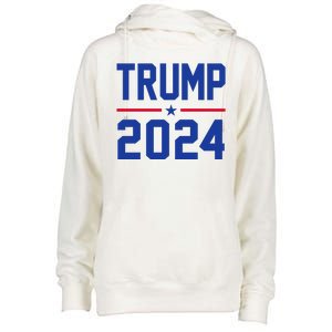 Trump 2024 Political Republican Womens Funnel Neck Pullover Hood