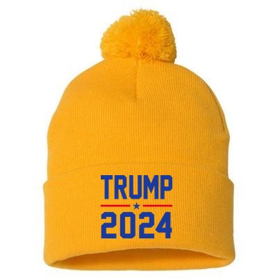 Trump 2024 Political Republican Pom Pom 12in Knit Beanie