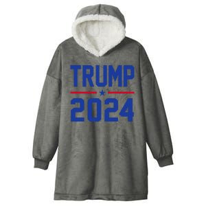 Trump 2024 Political Republican Hooded Wearable Blanket